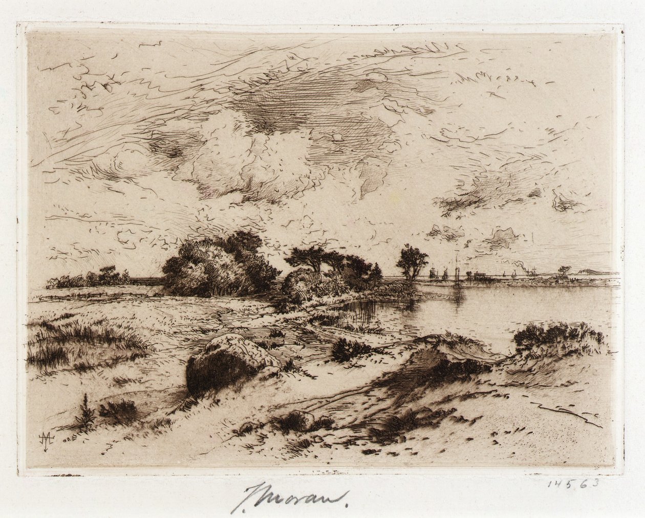 Porto di Three Mile Easthampton, L.I. da Thomas Moran
