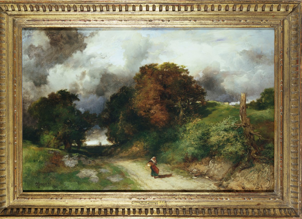 Collina ventosa, Amagansett, Long Island, 1901 da Thomas Moran