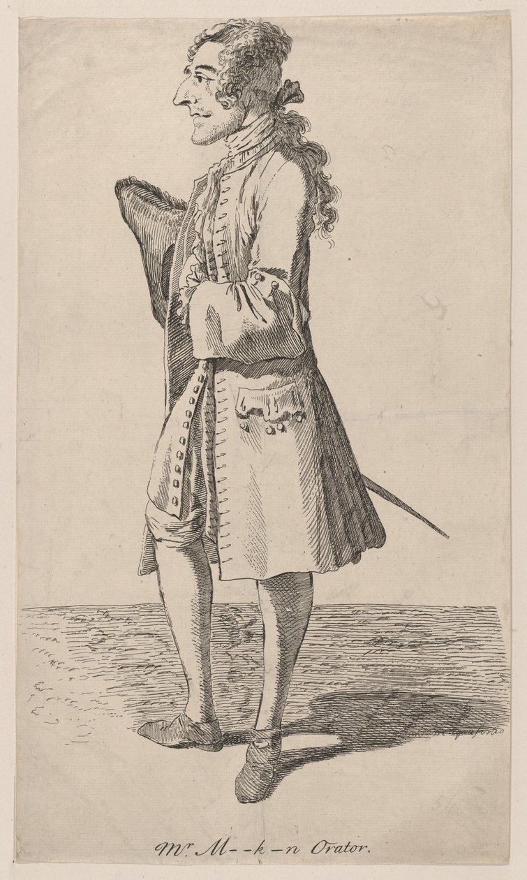 Oratore Macklin, 1750-80 da Thomas Patch