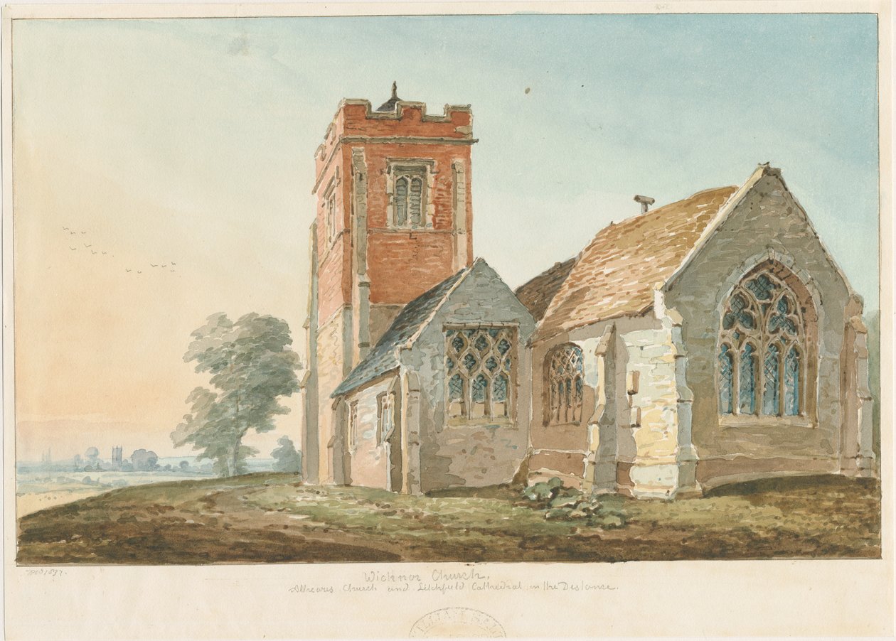 Chiesa di Wichnor: acquerello da Thomas Peploe Wood