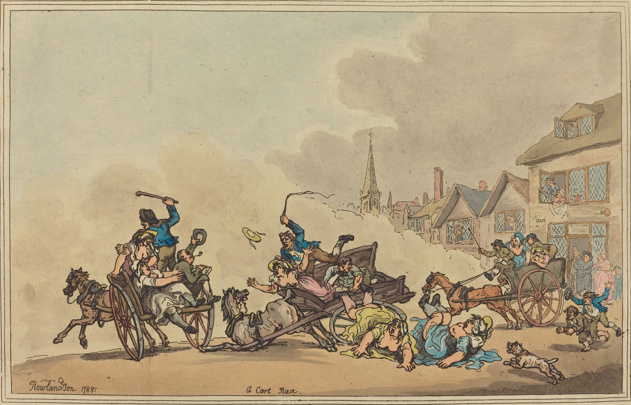 Una corsa di carri da Thomas Rowlandson