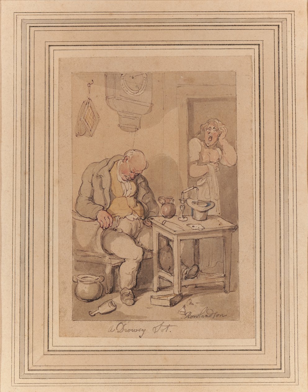 Un ubriacone assonnato da Thomas Rowlandson