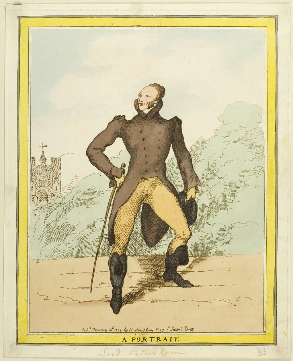 Un ritratto: Lord Petersham da Thomas Rowlandson