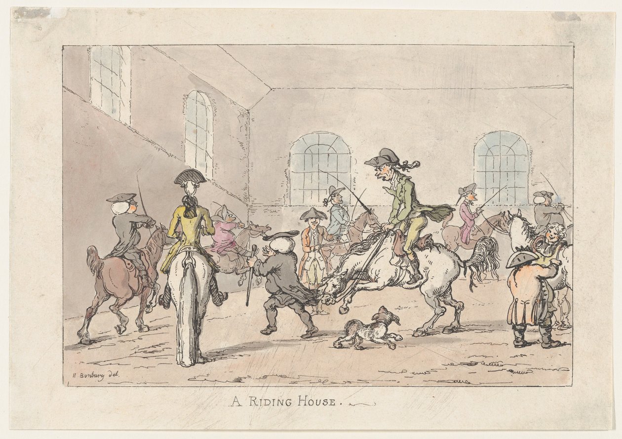 Una casa di equitazione da Thomas Rowlandson
