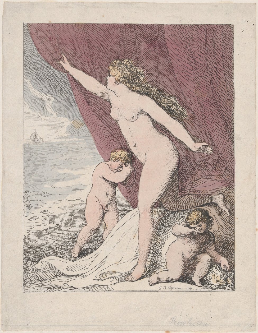 Arianna abbandonata da Teseo da Thomas Rowlandson