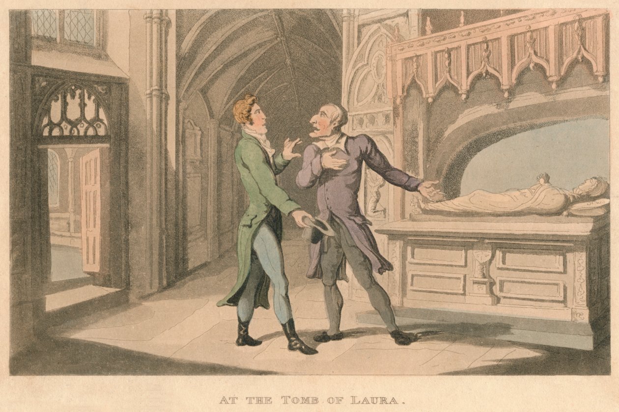 Alla tomba di Laura, 1821 da Thomas Rowlandson