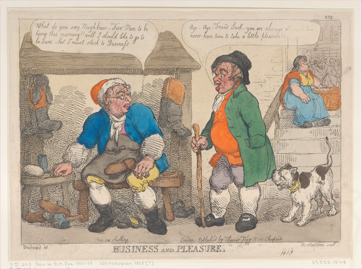 Affari e piacere, ristampa da Thomas Rowlandson