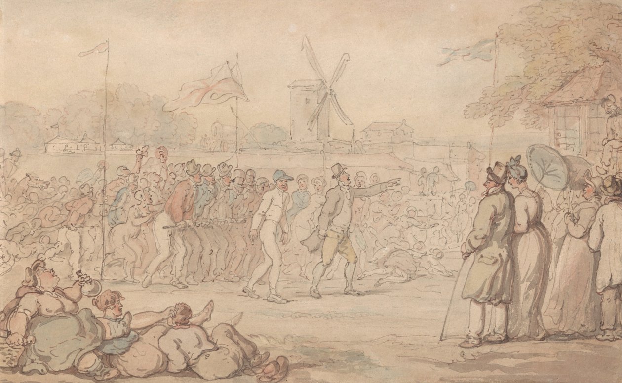 La partita di rally del capitano Barclay - Il traguardo da Thomas Rowlandson