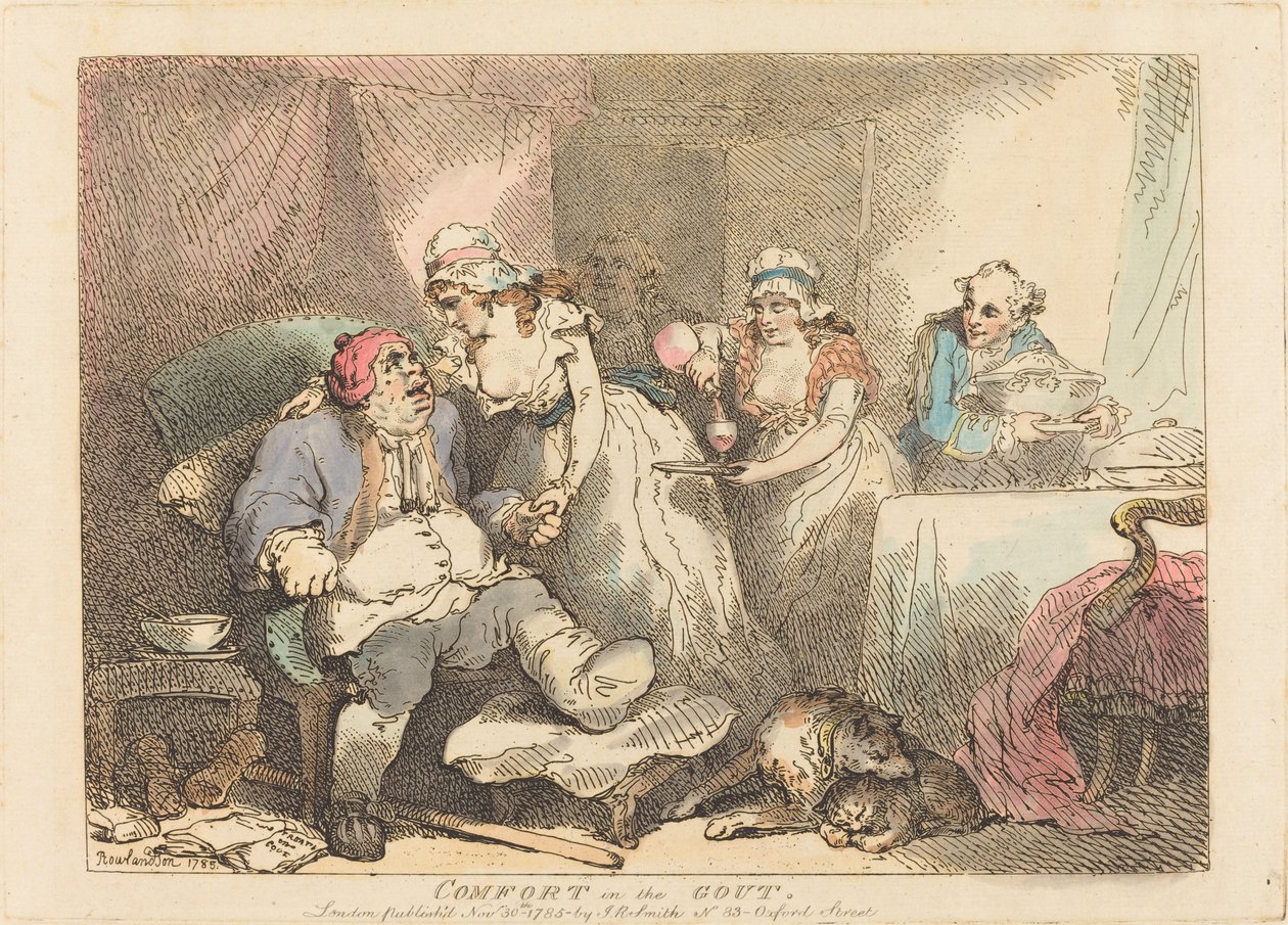 Conforto nella gotta da Thomas Rowlandson