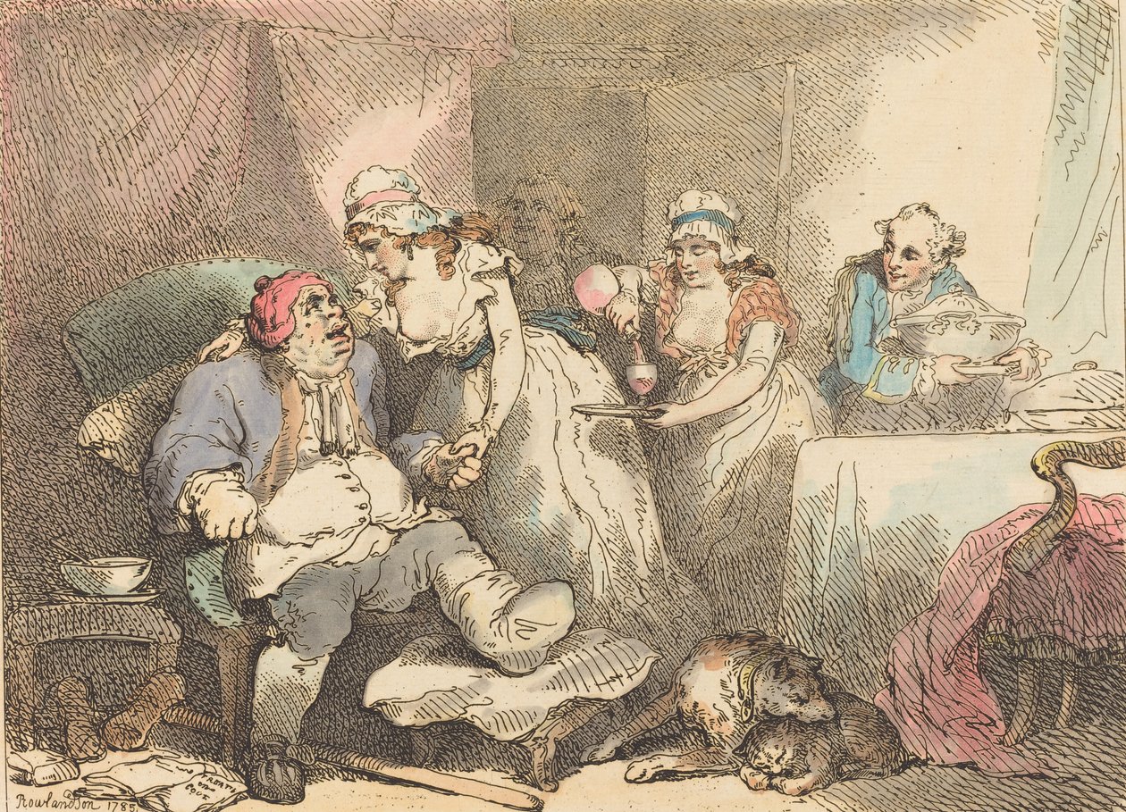 Conforto nella gotta, 1785 da Thomas Rowlandson