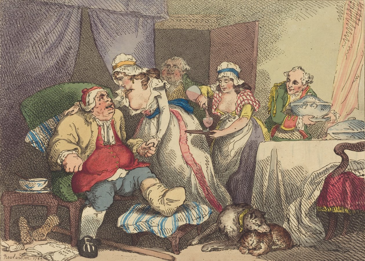 Conforto nella gotta da Thomas Rowlandson