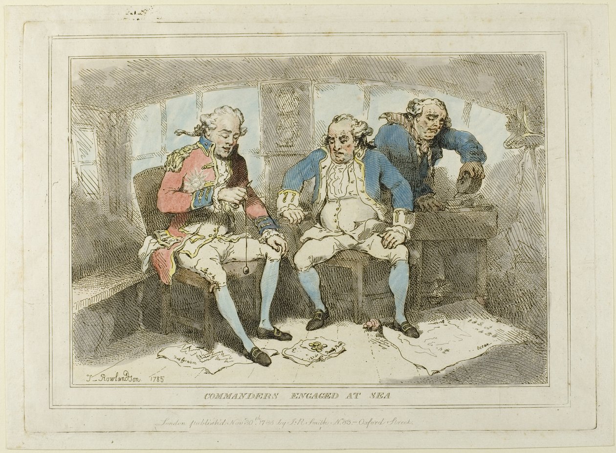 Comandanti impegnati in mare da Thomas Rowlandson