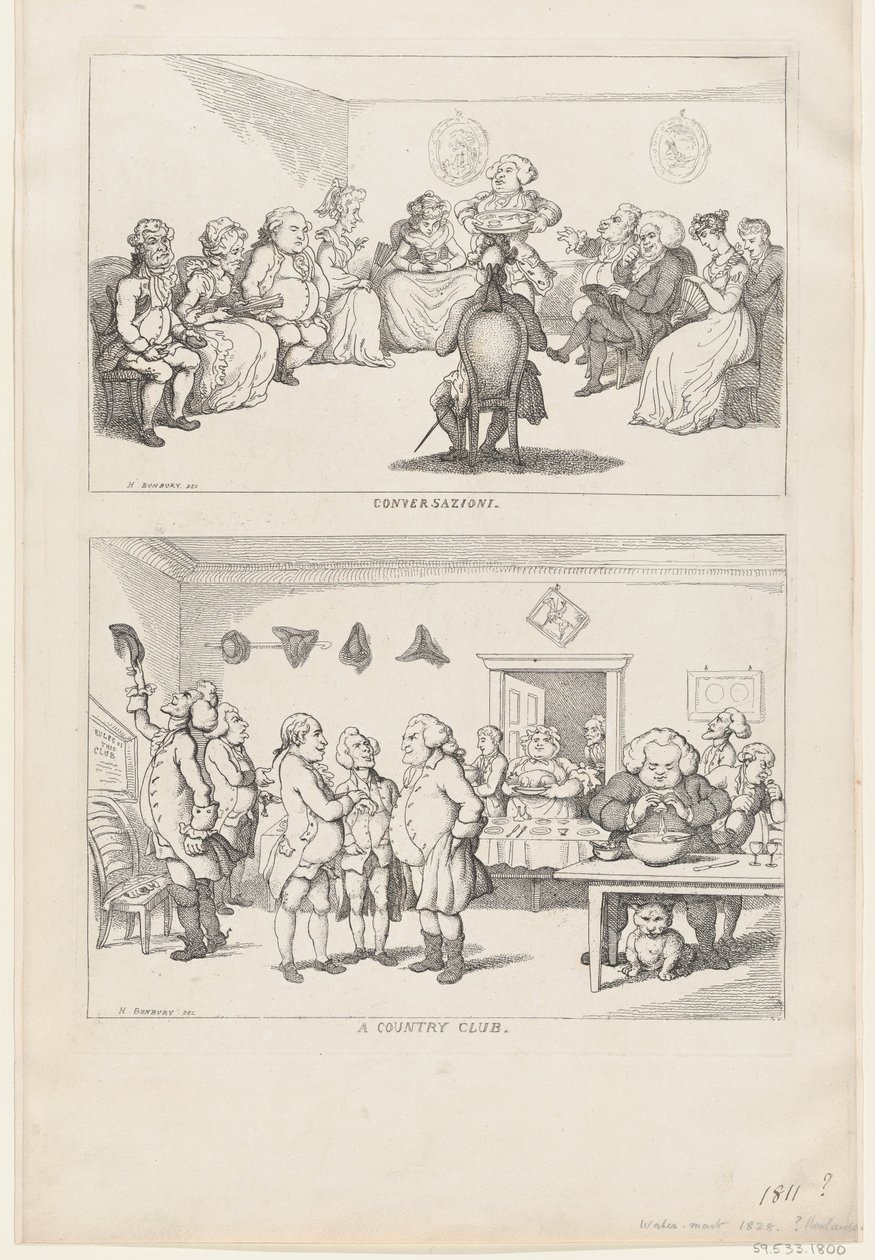 Conversazione e un Country Club da Thomas Rowlandson