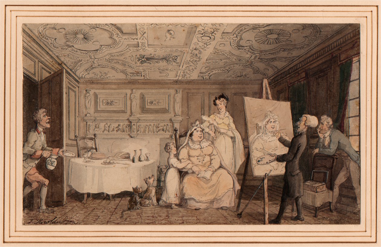 Il dottor Syntax dipinge un ritratto da Thomas Rowlandson