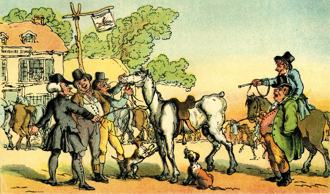 Dr Syntax vende Grizzle da Thomas Rowlandson