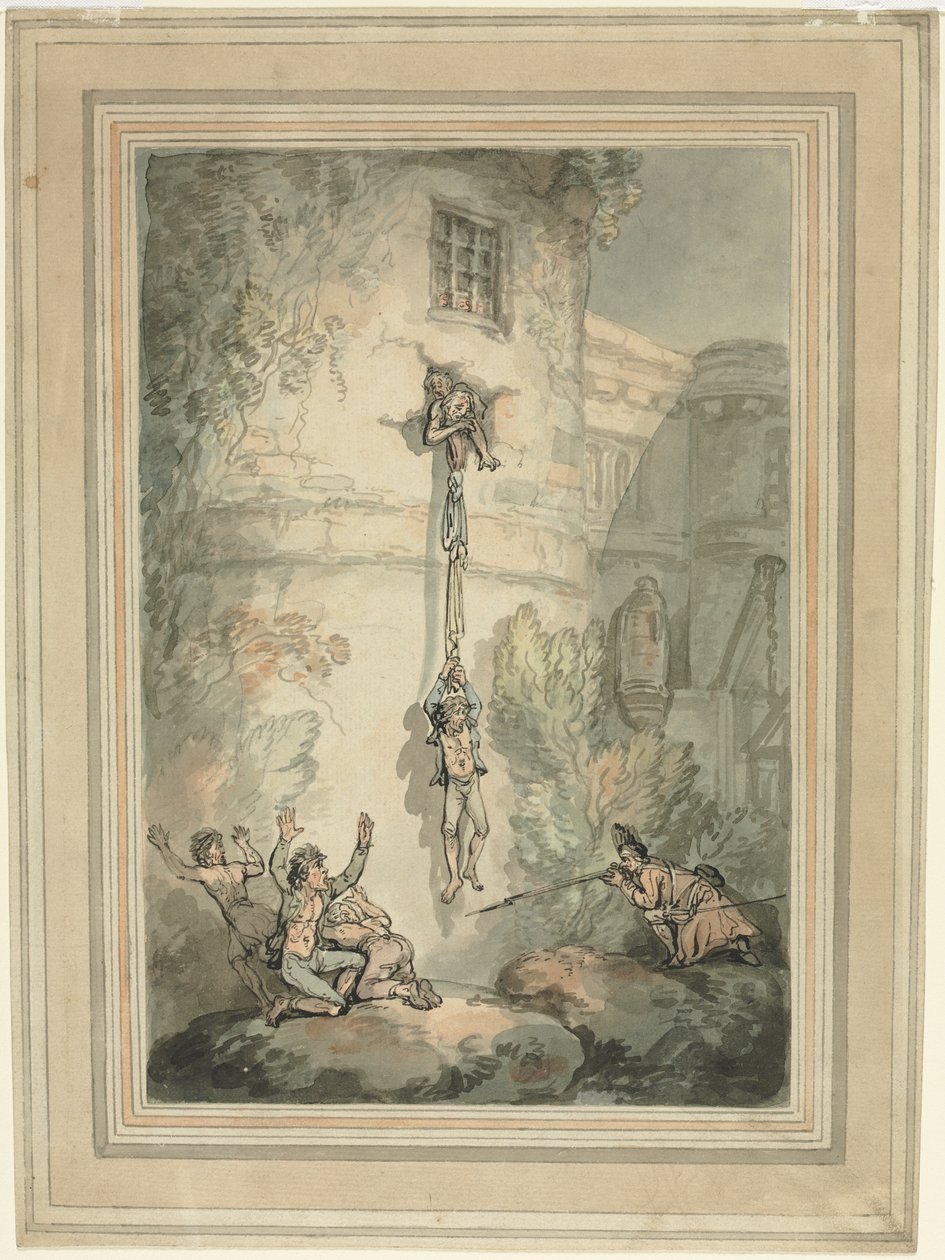 Fuga di Prigionieri Francesi da Thomas Rowlandson
