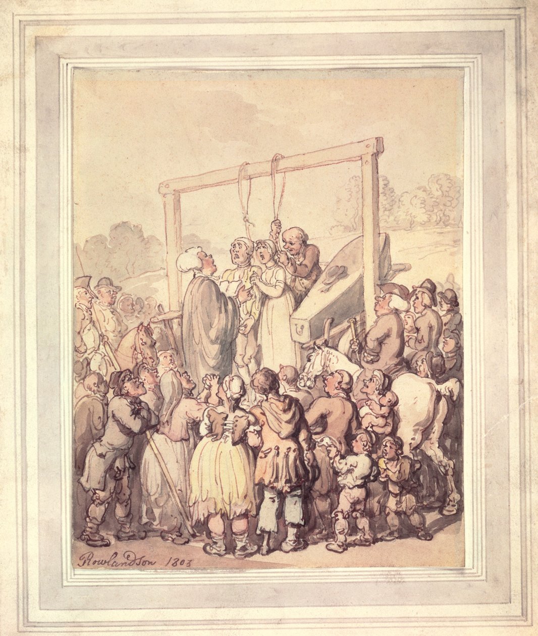 Esecuzione a Tyburn da Thomas Rowlandson