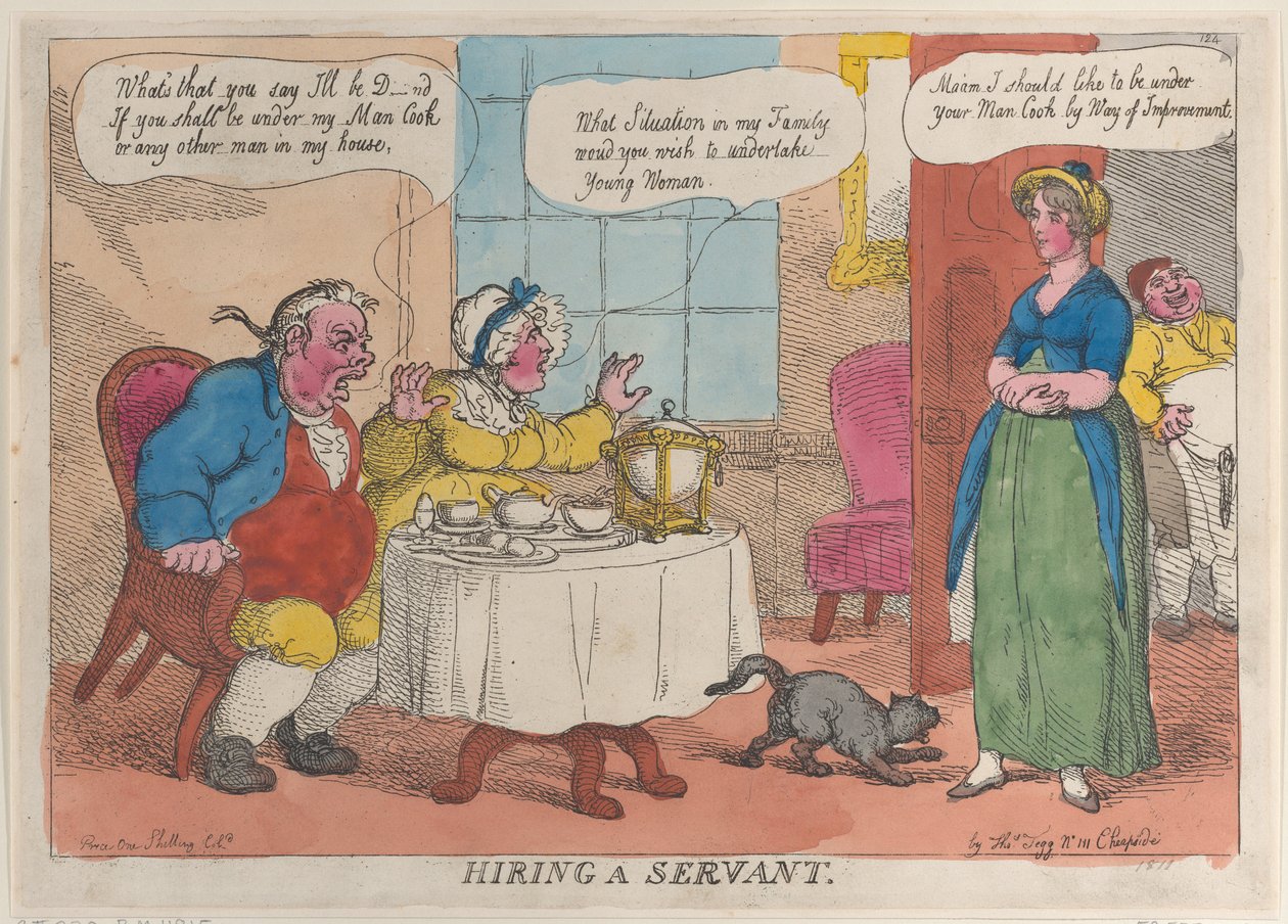 Assumere un servo da Thomas Rowlandson