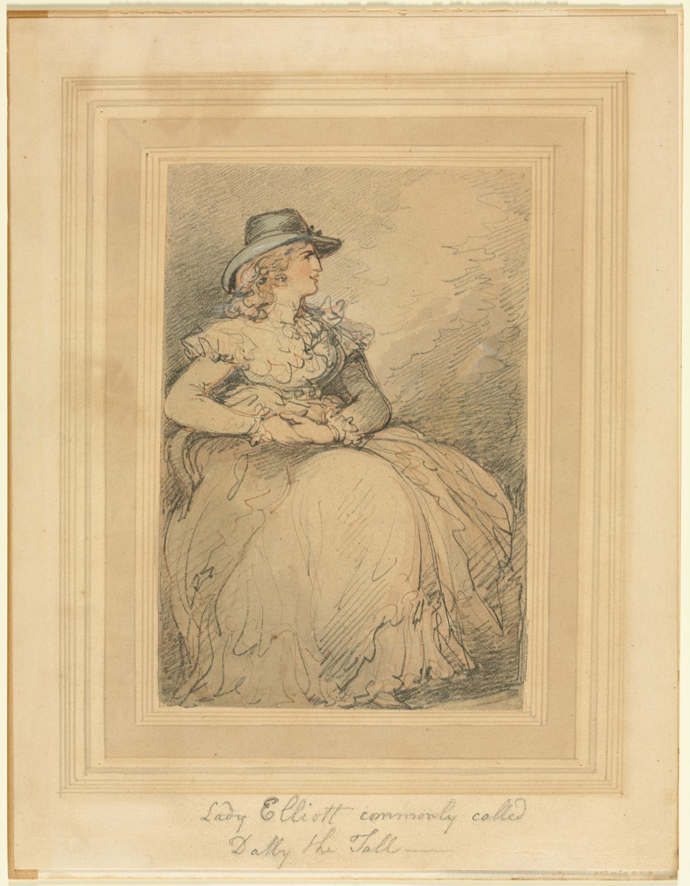 Lady Elliott, comunemente chiamata Dolly la Alta da Thomas Rowlandson