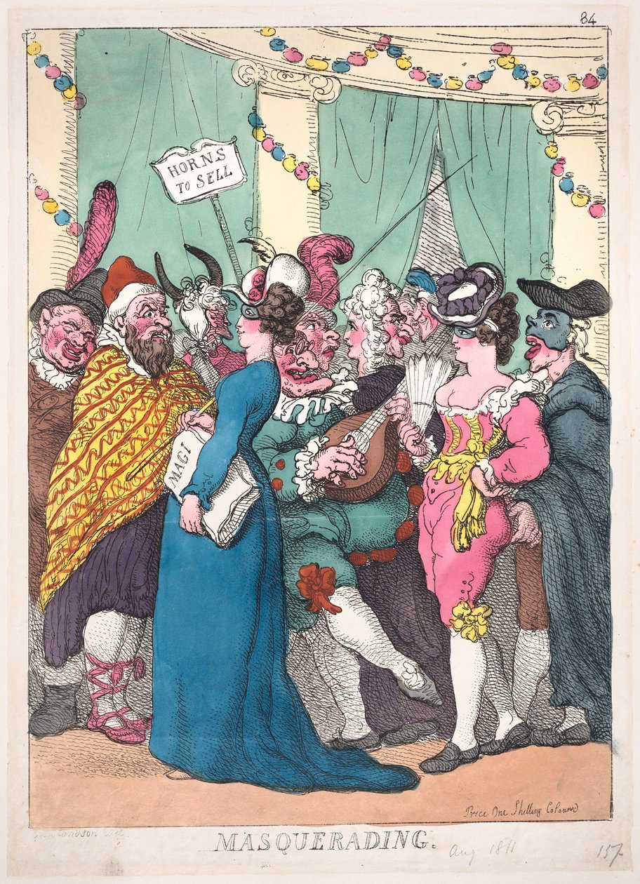 Mascherata, 30 agosto 1811 da Thomas Rowlandson