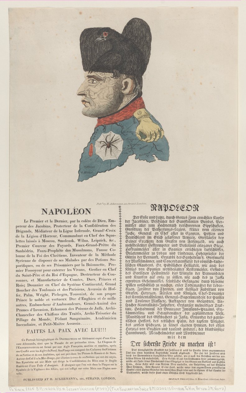 Napoleone, marzo 1814 da Thomas Rowlandson