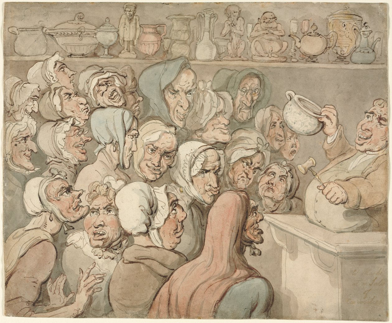 Vecchie Signore a una Vendita di Curiosità da Thomas Rowlandson