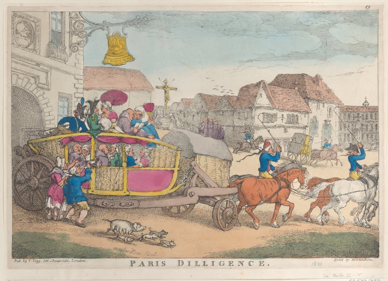 Diligenza di Parigi da Thomas Rowlandson