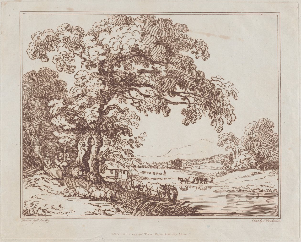Scena pastorale sul fiume (1789) da Thomas Rowlandson