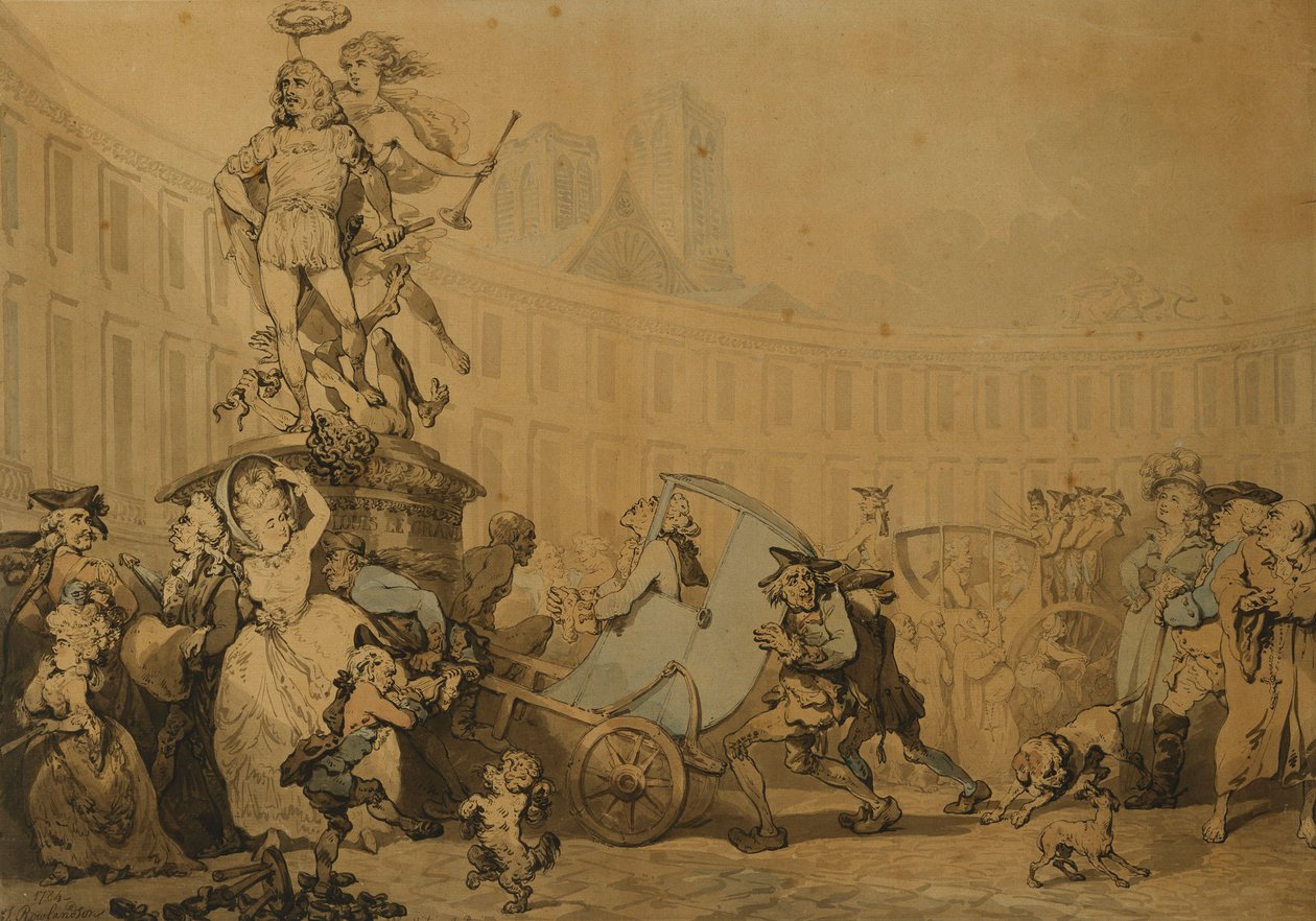 Place Victoire a Parigi, 1784 da Thomas Rowlandson