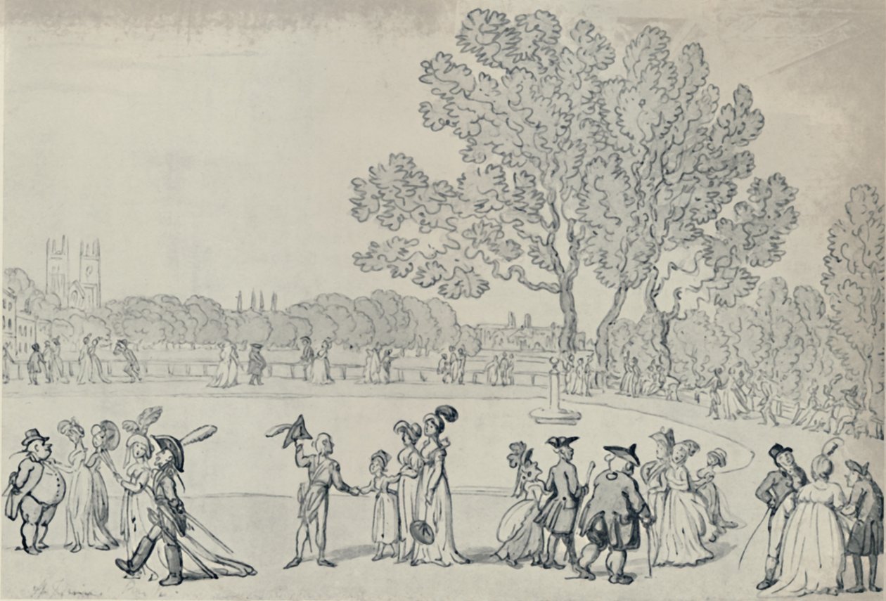 Passeggiata nel Green Park da Thomas Rowlandson