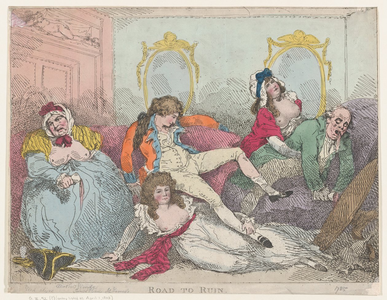 Strada verso la rovina, 1785 da Thomas Rowlandson