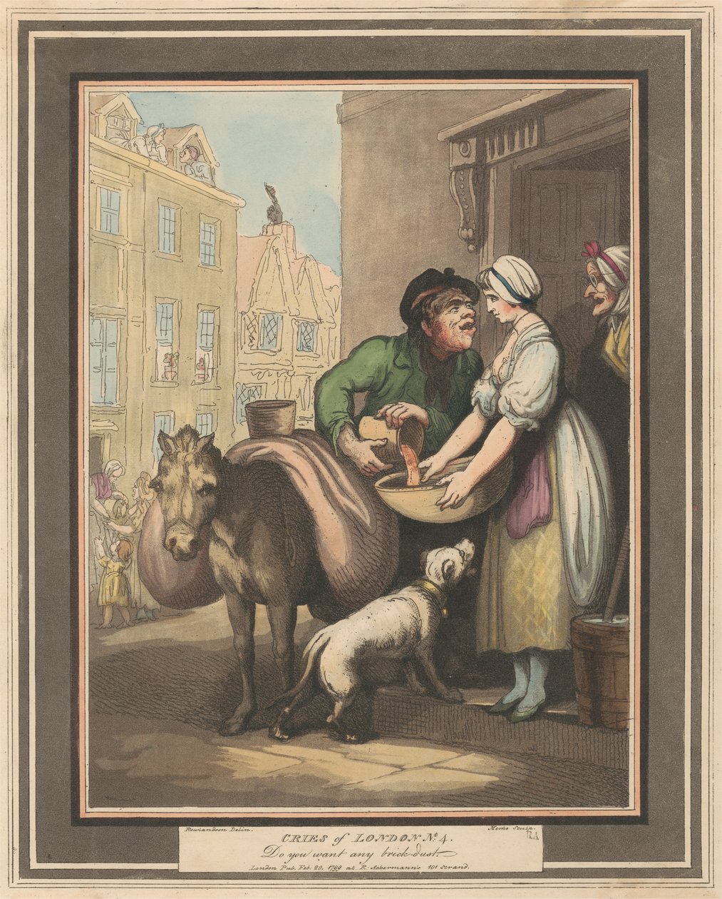 Set di otto (4): Grida di Londra da Thomas Rowlandson