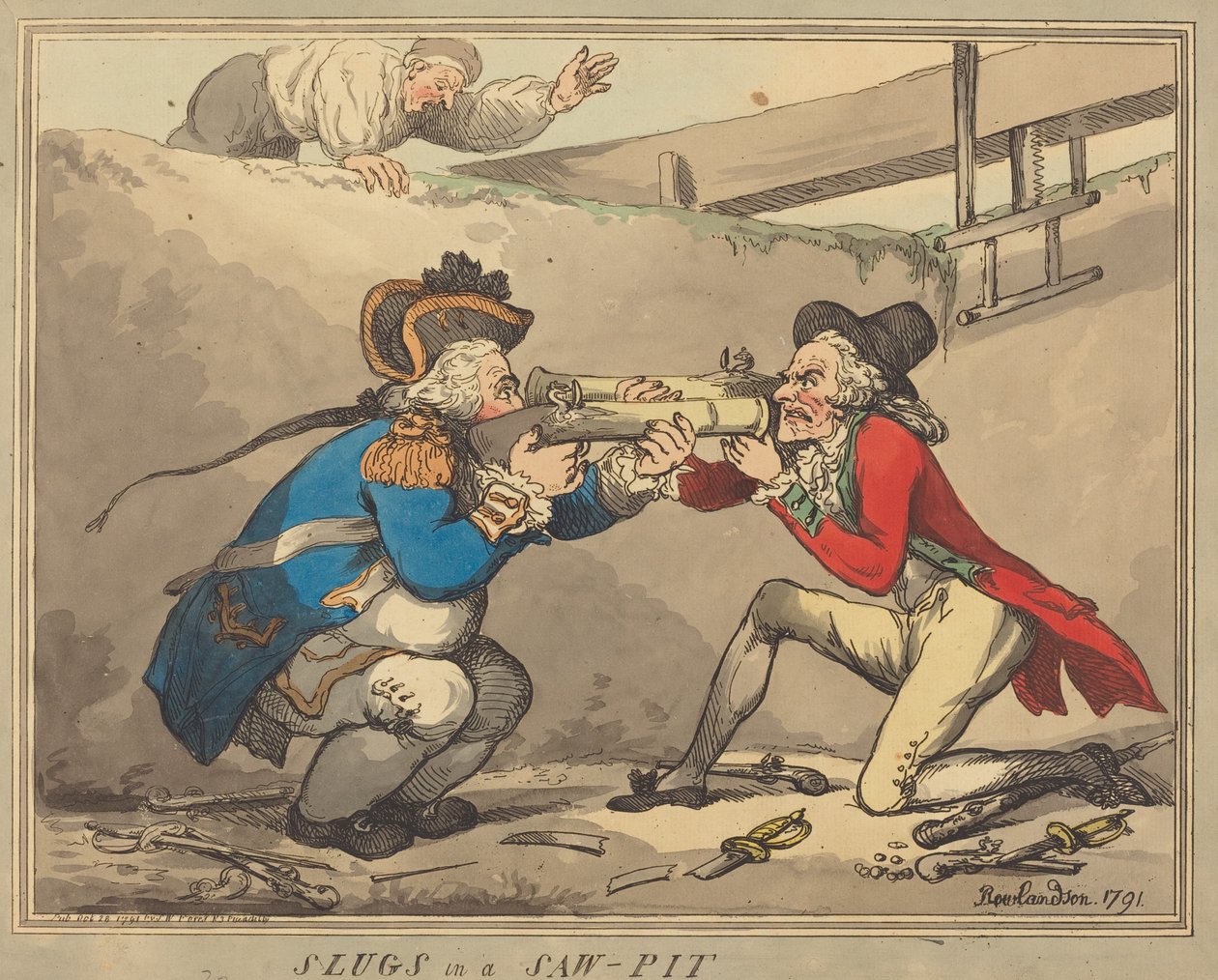 Lumache in una fossa di sega da Thomas Rowlandson