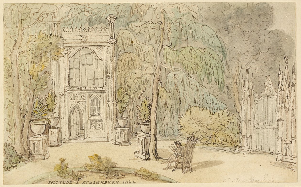 Solitudine a Strawberry Hill da Thomas Rowlandson