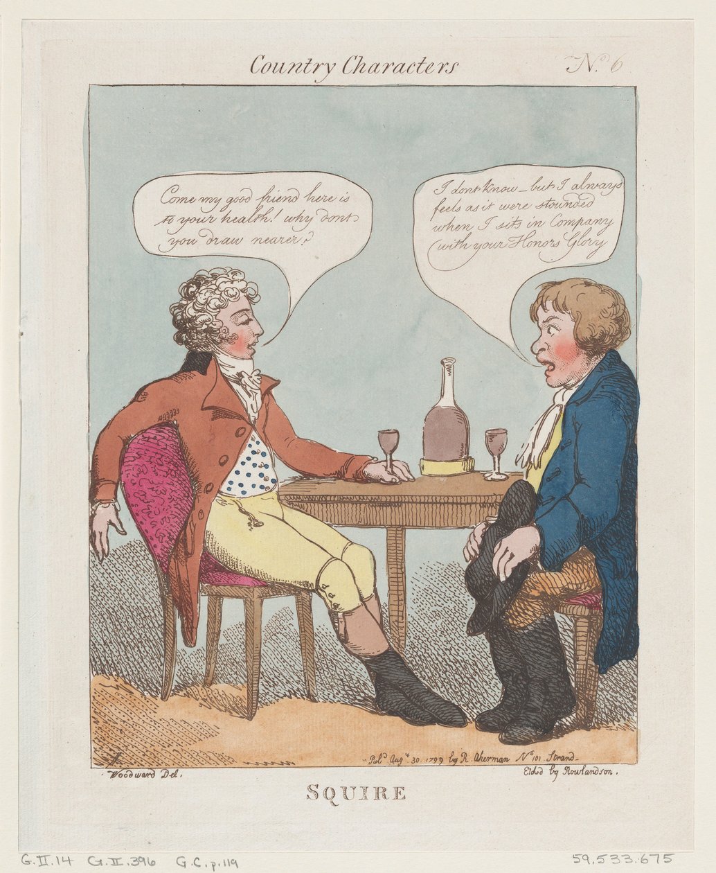 Squire, 30 agosto 1799 da Thomas Rowlandson