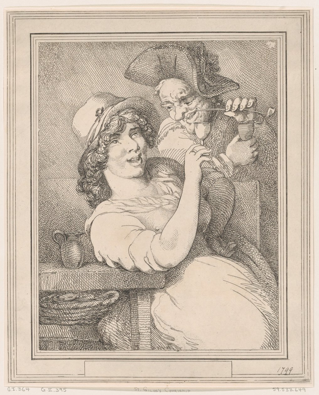 Corteggiamento di St Giles, 1799 da Thomas Rowlandson