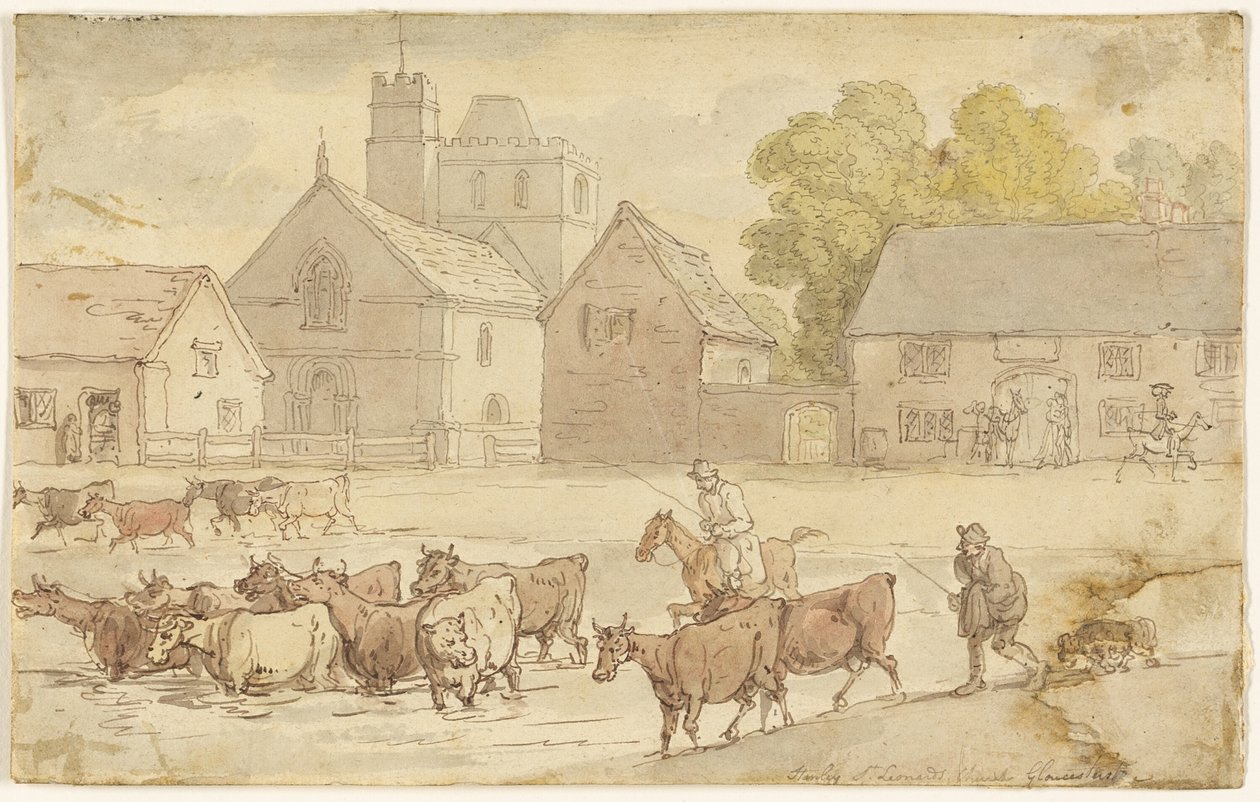 Chiesa di Stanley St. Leonard, Gloucestershire da Thomas Rowlandson
