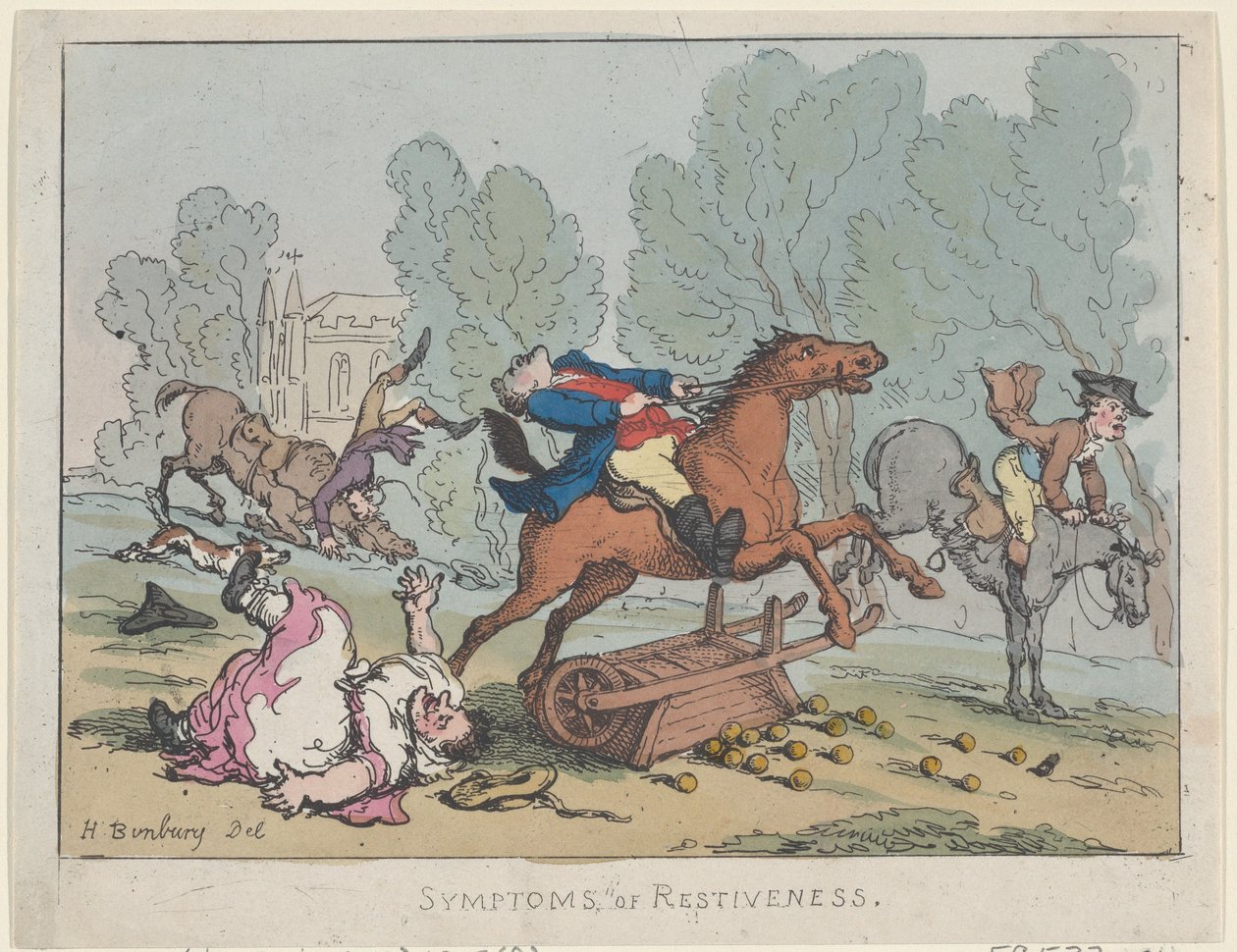 Sintomi di irrequietezza, 1807 da Thomas Rowlandson