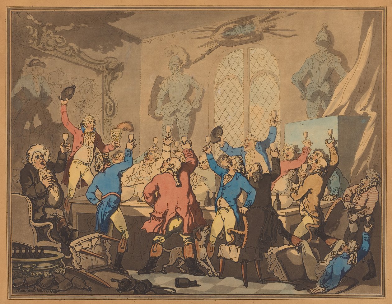 La cena, 1787 da Thomas Rowlandson