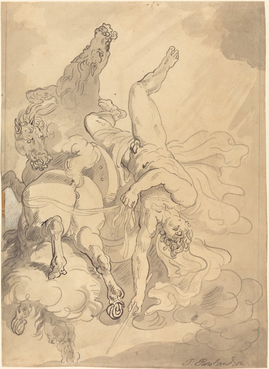 La caduta di Fetonte da Thomas Rowlandson