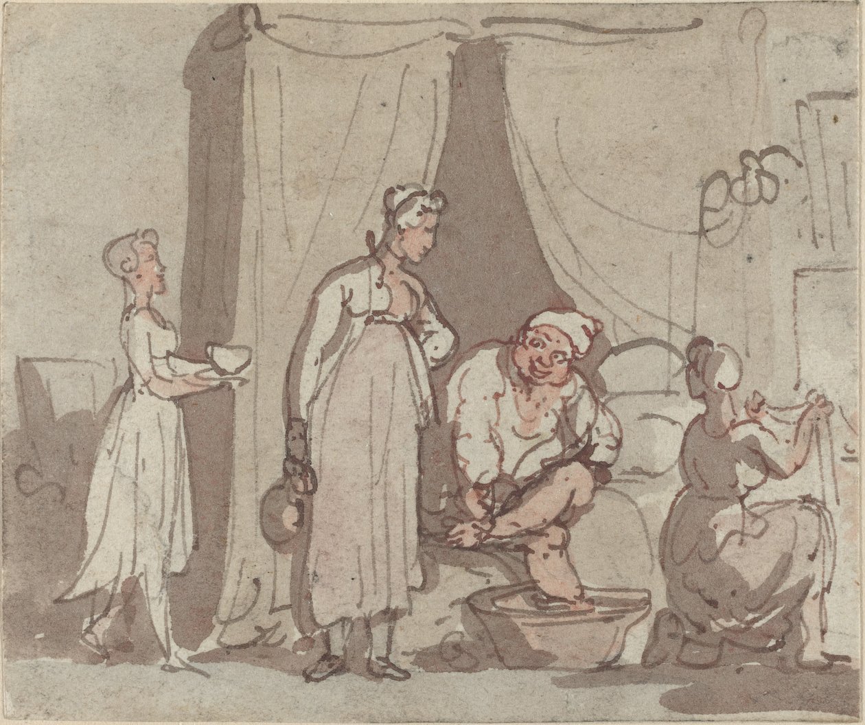 Il bagno del piede (Asciugatura) da Thomas Rowlandson