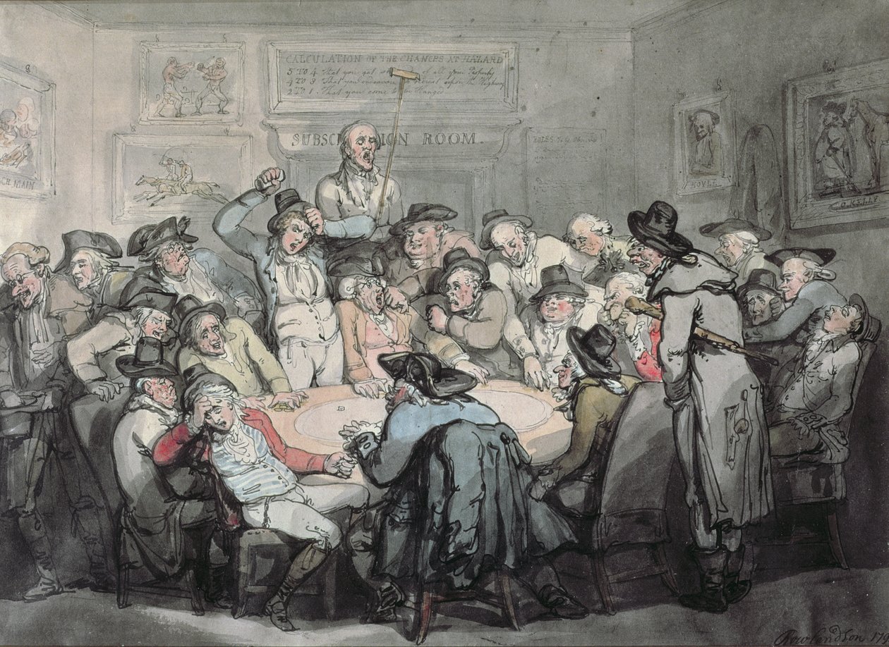 La stanza del rischio da Thomas Rowlandson