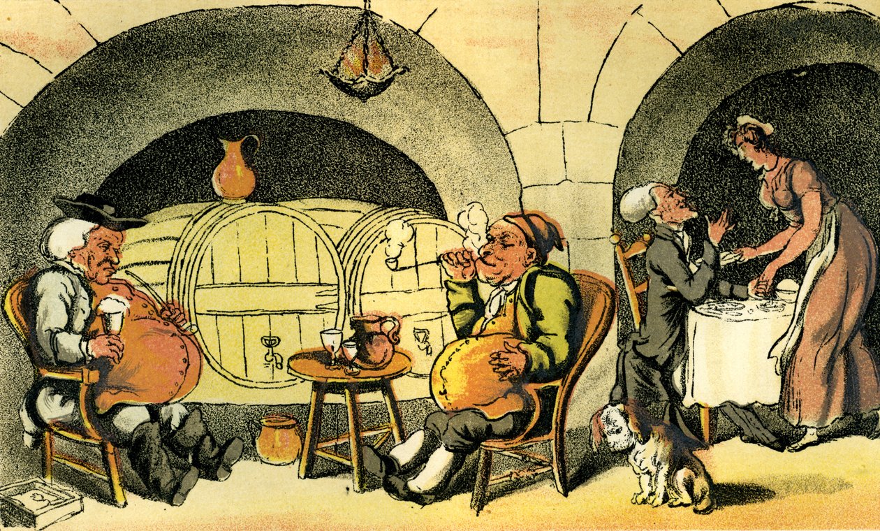 Il quartetto della cantina da Thomas Rowlandson