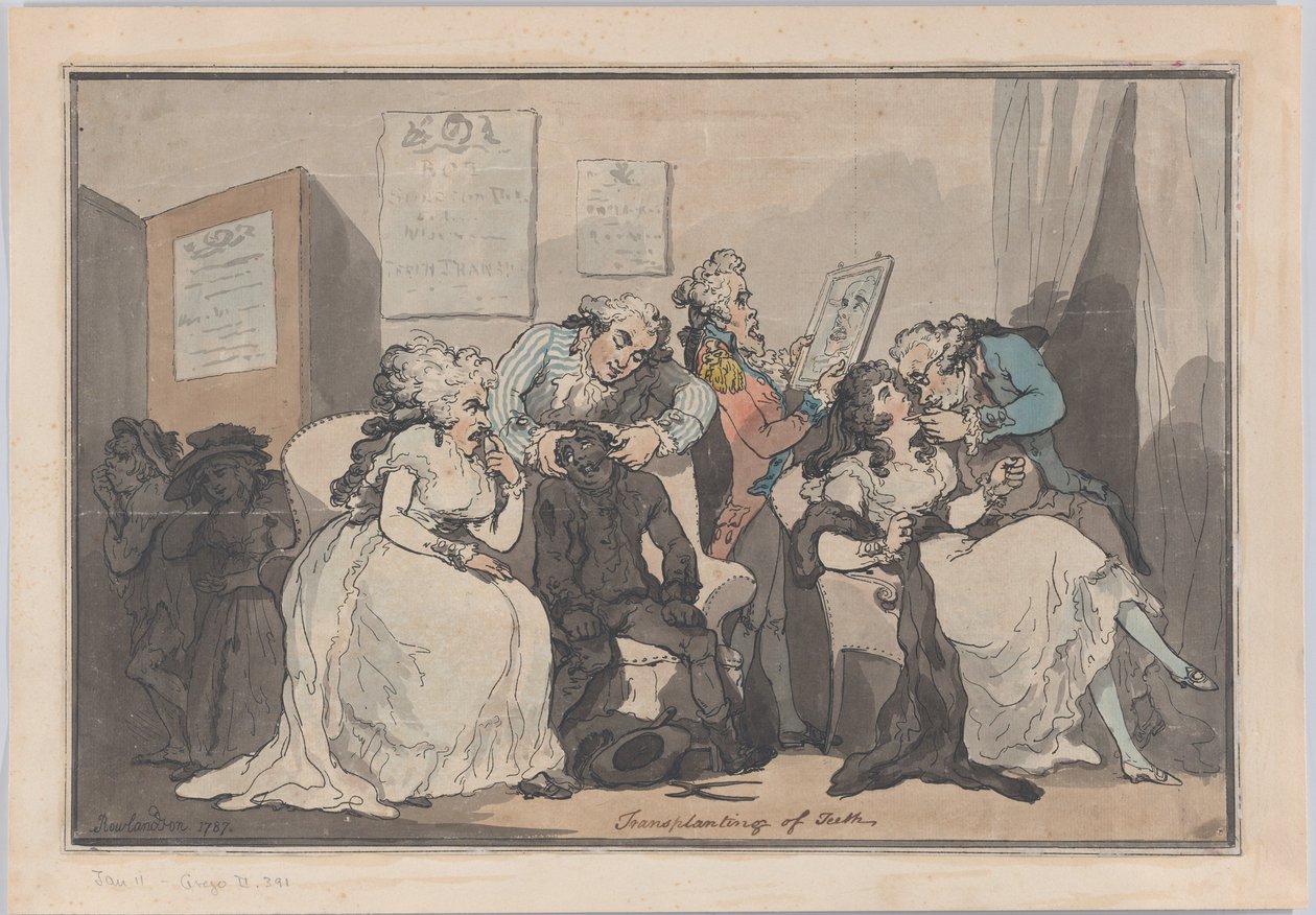 Trapianto di denti, 1787 da Thomas Rowlandson