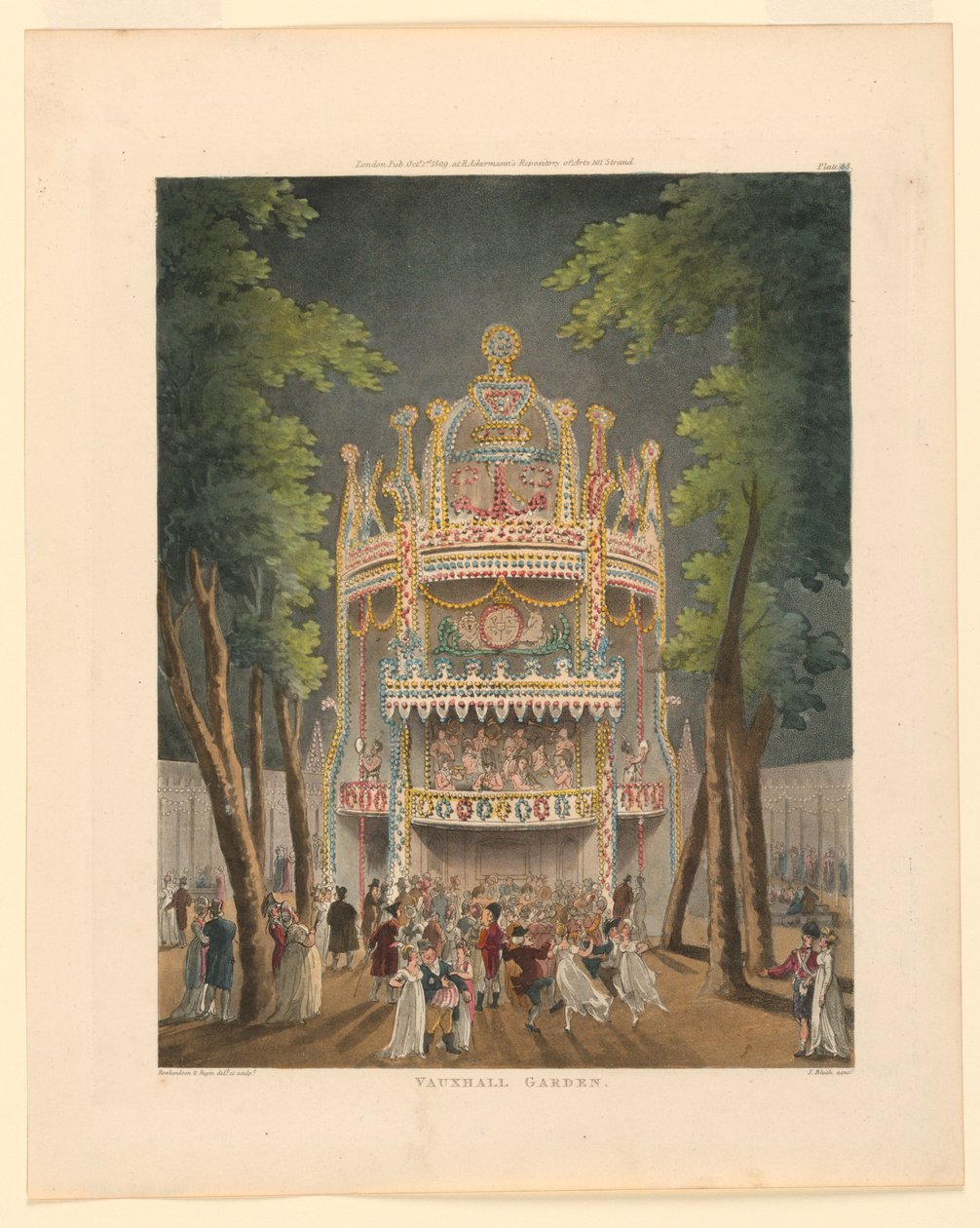 Giardino di Vauxhall dal Repository di Ackermann da Thomas Rowlandson
