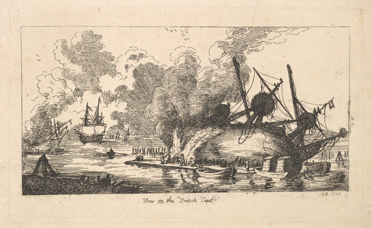 Veduta sulla costa francese, 1787 da Thomas Rowlandson