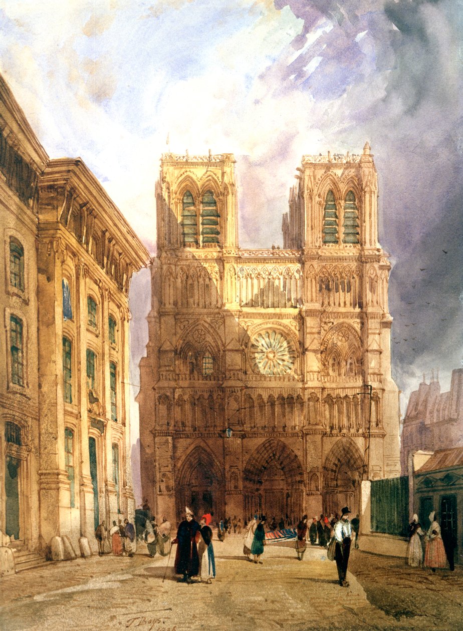 La Cattedrale di Notre Dame, 1836 da Thomas Shotter Boys
