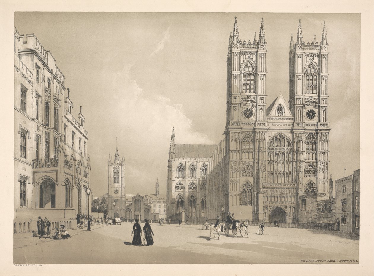 Abbazia di Westminster, ospedale ecc. da Thomas Shotter Boys