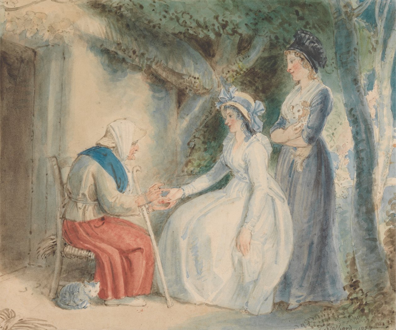 La chiromante da Thomas Stothard