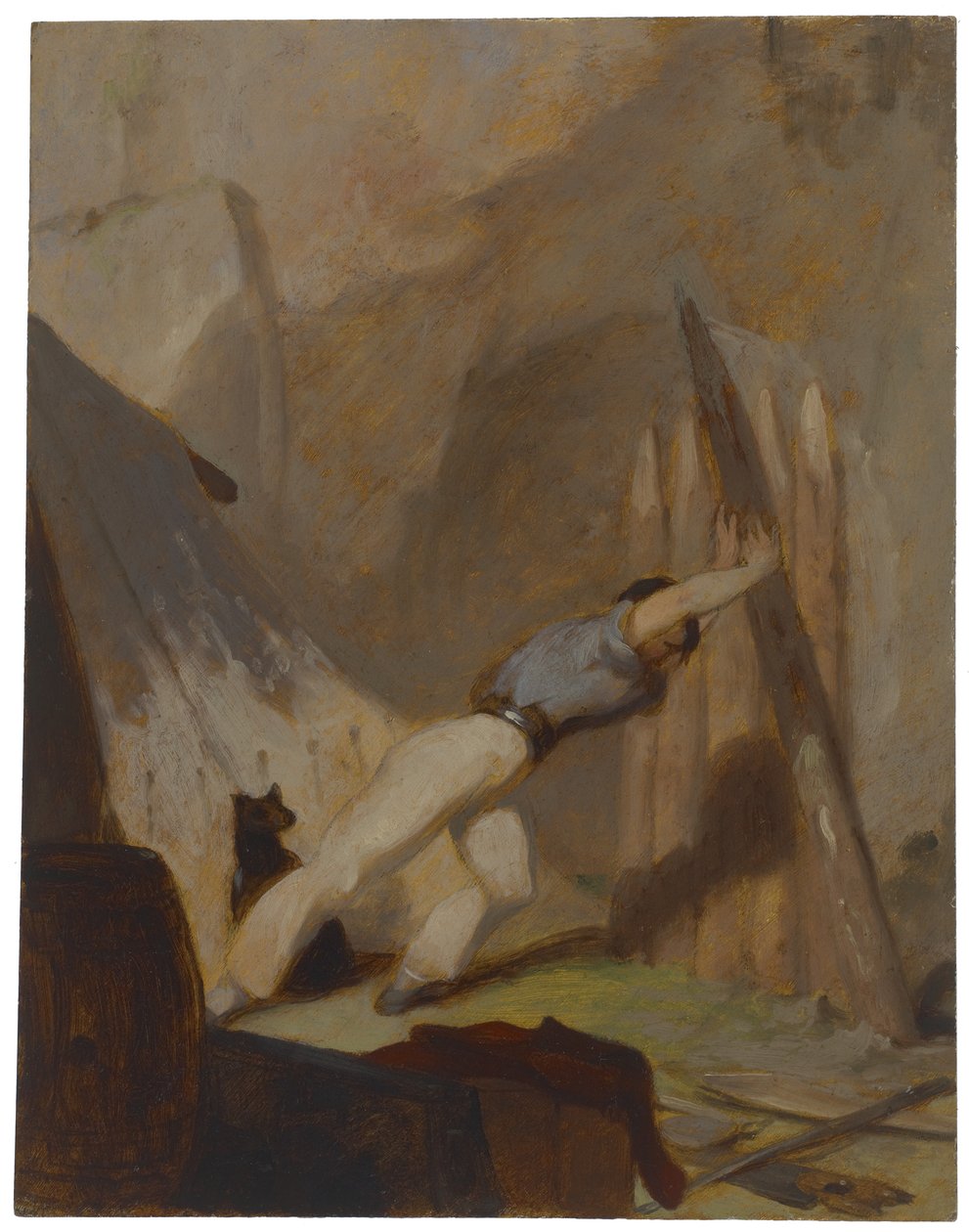 Costruzione di un rifugio, c.1856 da Thomas Sully